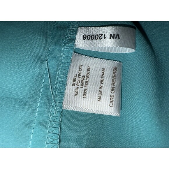 Eva Mendes Floral Maxi Wrap Dress M Blue Yellow Chiffon Summer Vacation - Picture 10 of 12